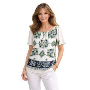 Jaclyn Smith Satin Blouse